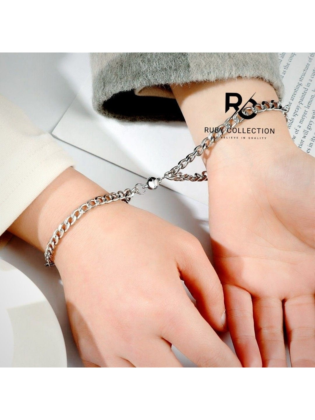 P. R. PRINTS Unisex 2 Link Bracelet