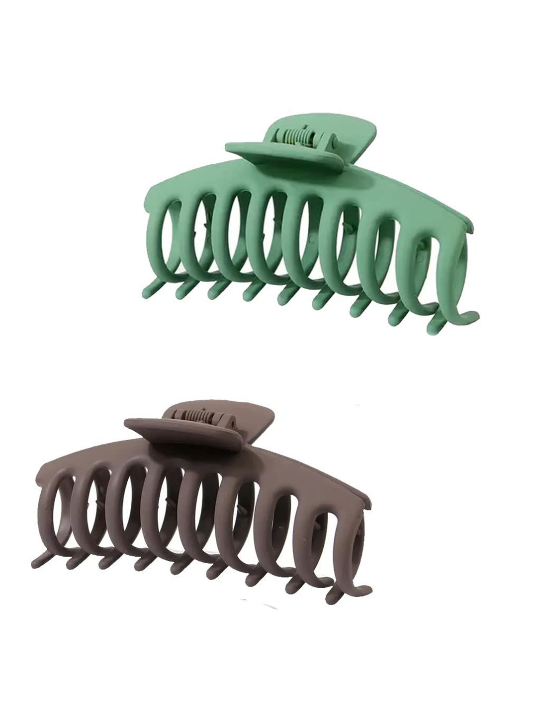 MADHAVWATCH Women Set of 2 Matte Finish Comb Shape Claw Clip