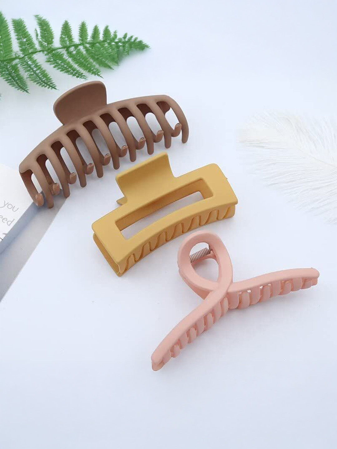 DOCTOR HEALTH SUPER SOFT Women Set of 3 Matt Claw Clip