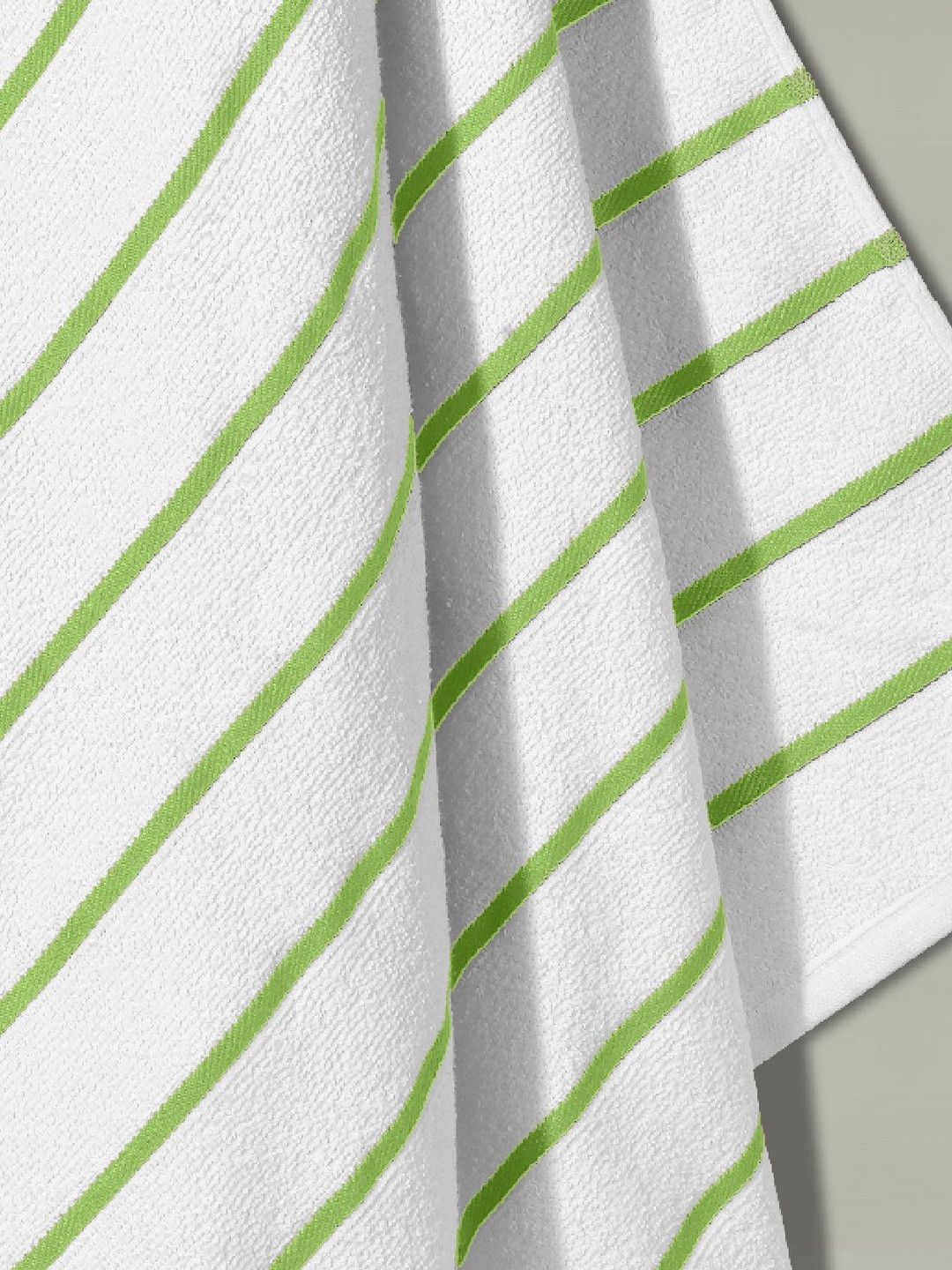 Himeya Green Rippon Striped Cotton 300 GSM Bath Towel