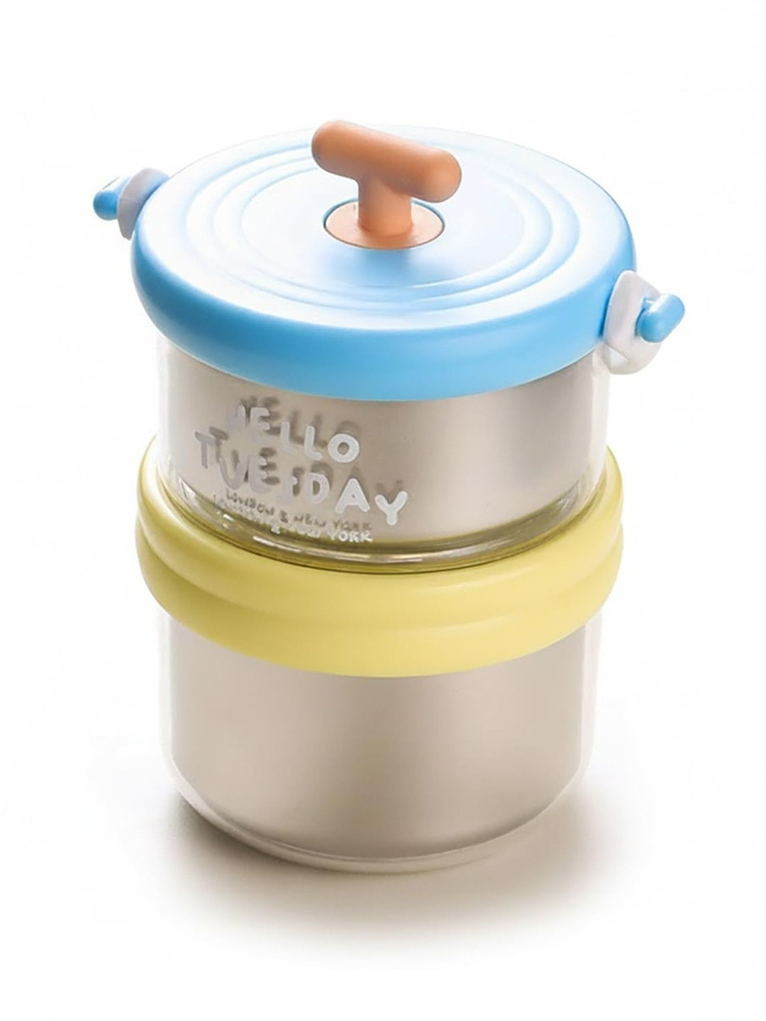 HOUSE OF QUIRK Unisex 304 Stainless Steel 2-Layer Leak Resistant Lunch Box