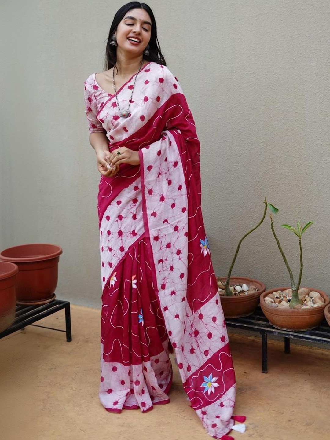 SB Chavan Floral Printed Saree