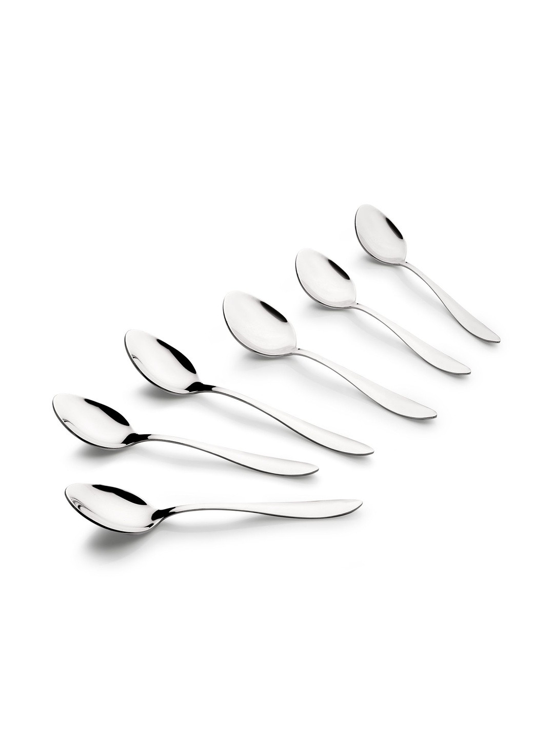 BERGNER Unisex Set of 6 Silver-Toned Stainless Steel Cutlery