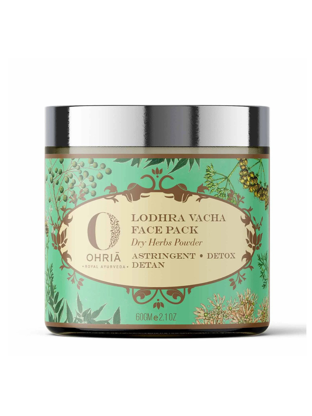 OHRIA AYURVEDA Lodhra Vacha Face Pack Dry Herb Powder For Skin Purifying  60 G