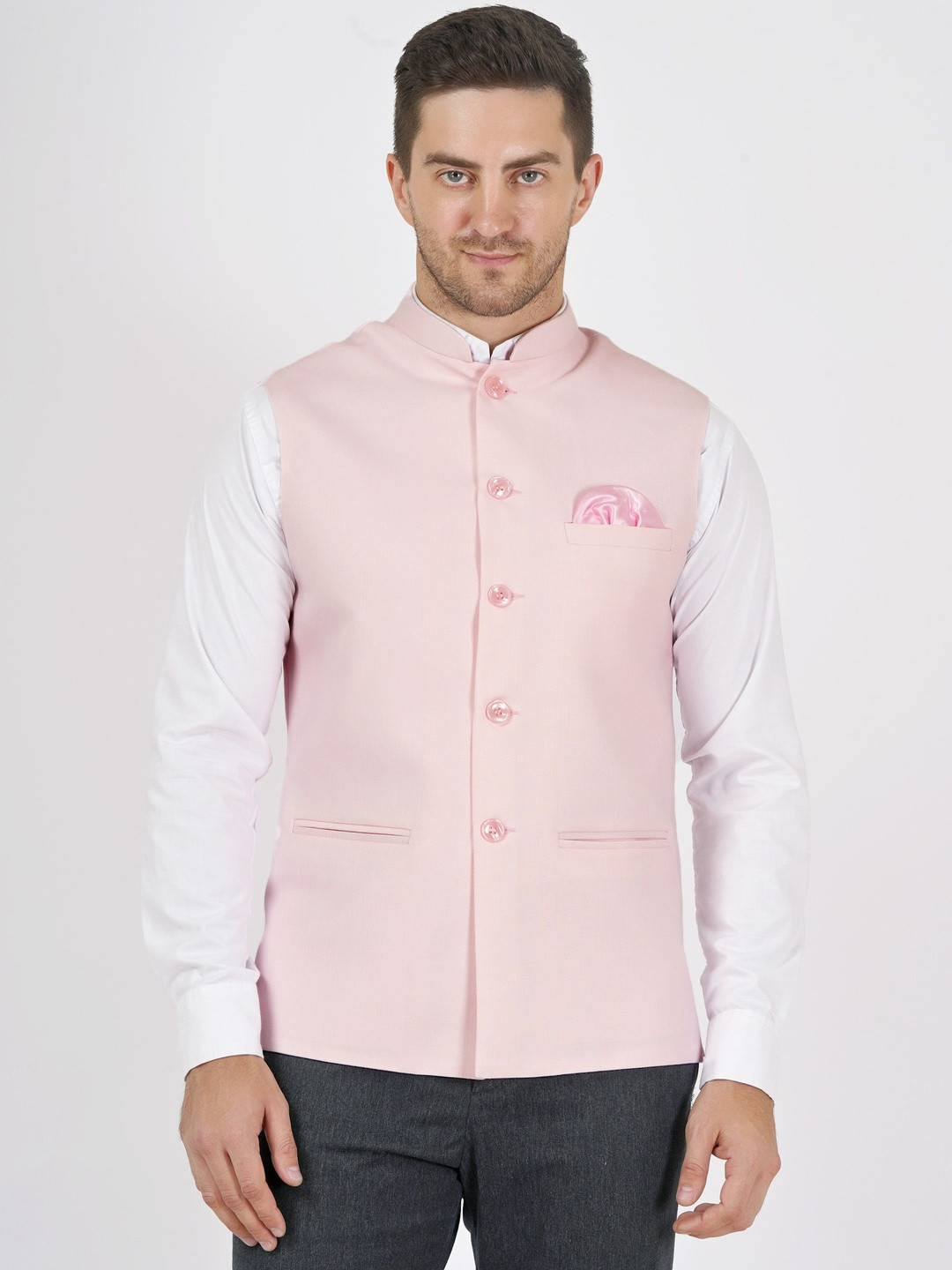 Badoliya & Sons Mandarin Collar Nehru Jackets