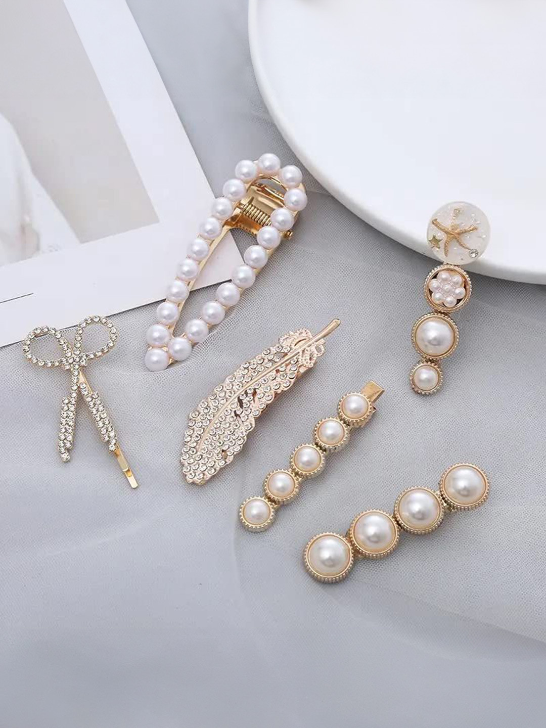 KHANBAGSTORE Women Set of 6  Korean Clips