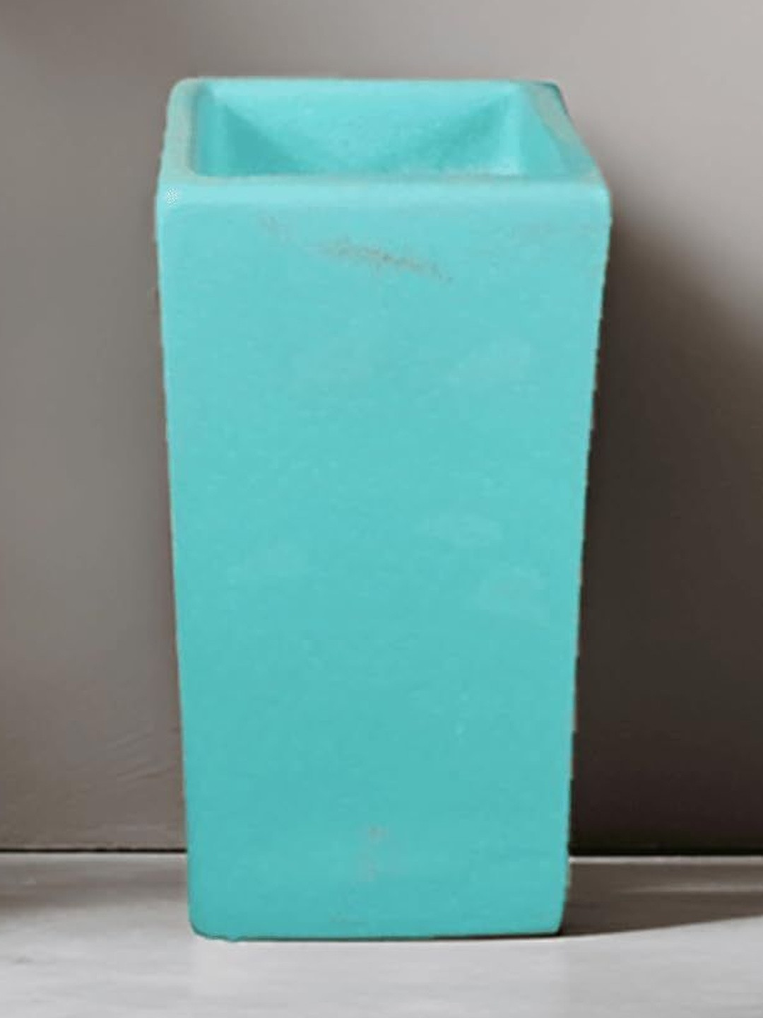 LASAKI Tower Blue Ceramic Flower Vase