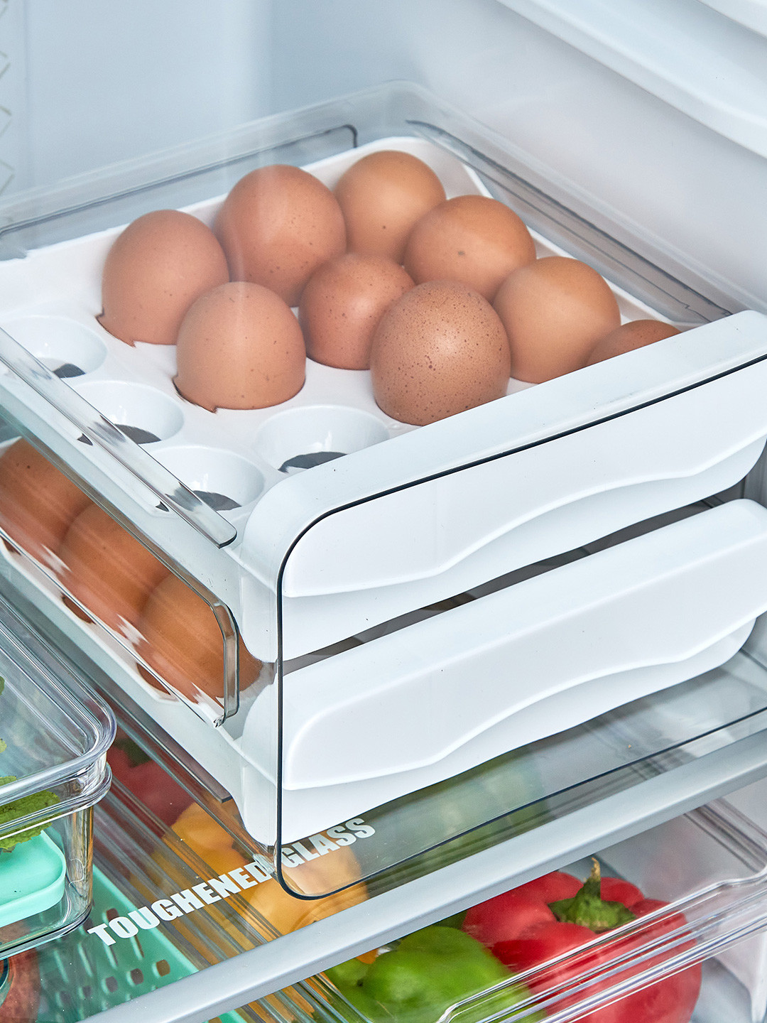 Home Centre Transparent 2-Tiers Regular Separator Organisers