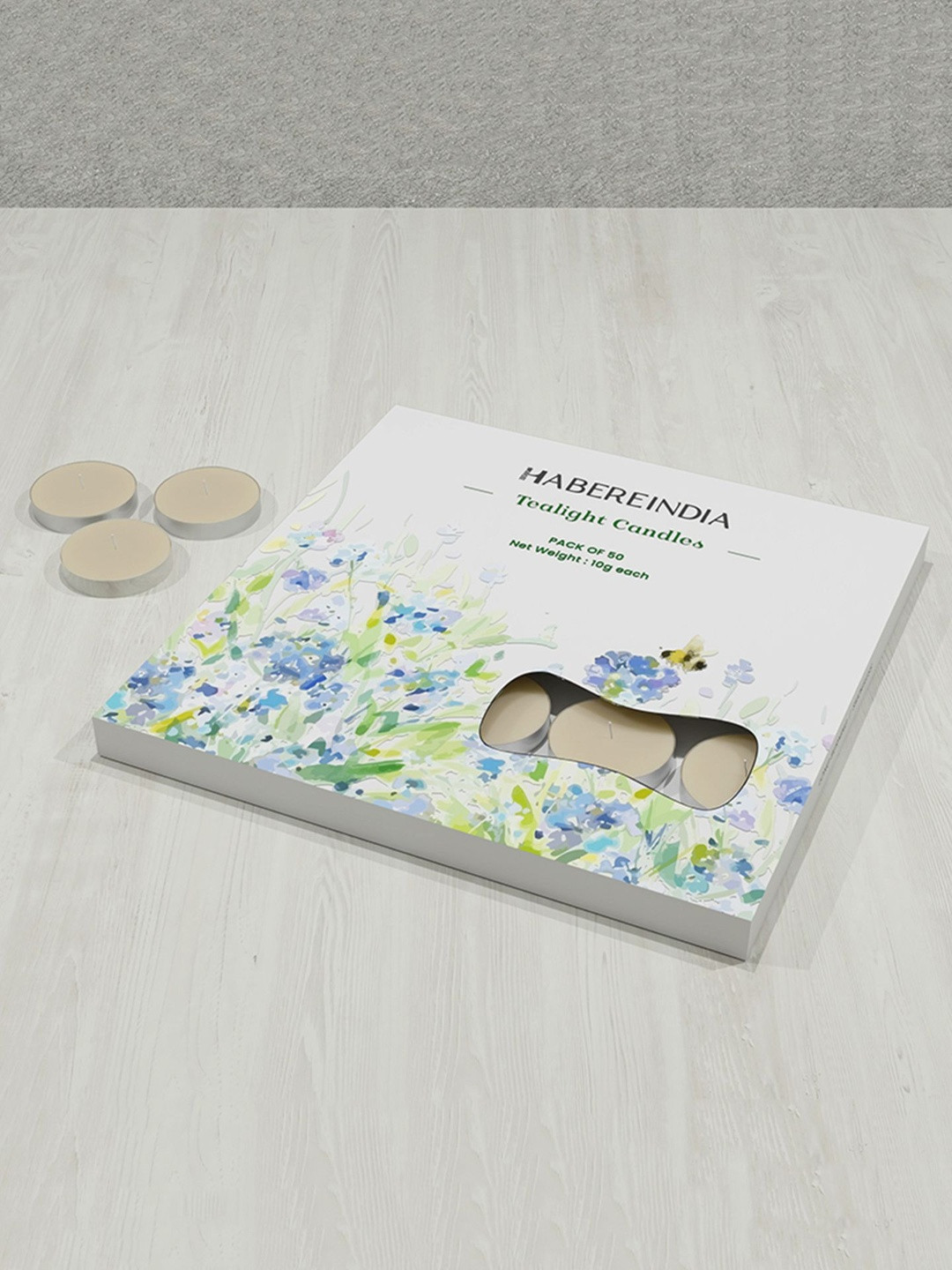 HABERE INDIA Unisex 50 pieces Tea Light Candle