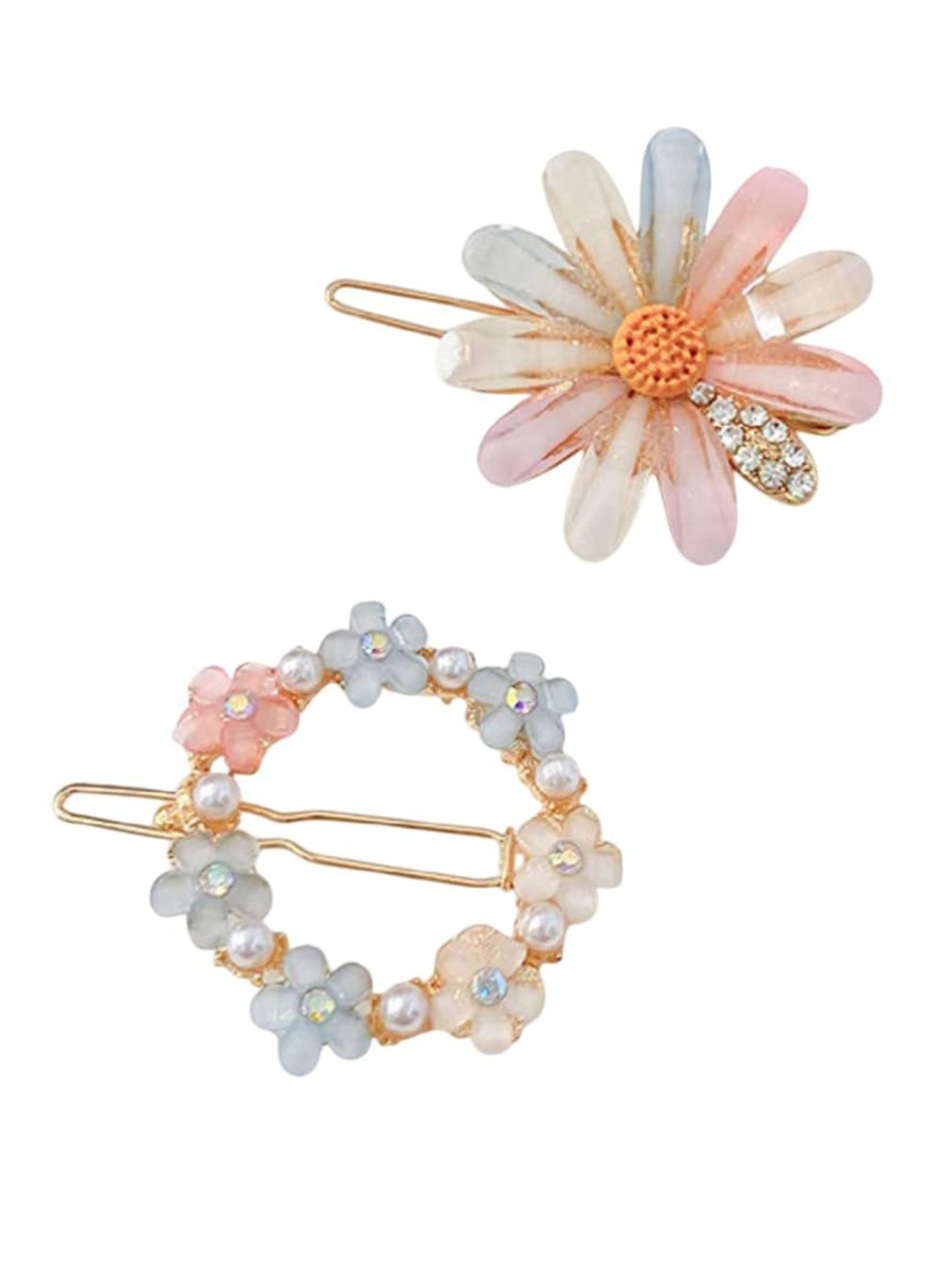 badodiya's Women Set Of 8 Korean Style Flower Hair Lock Pins Hair Accessories