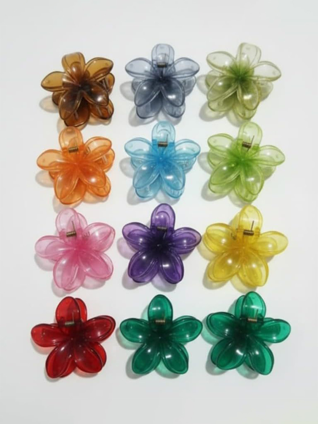 SH FSN Women Set of 4  flower shape hair clawClaw Clip