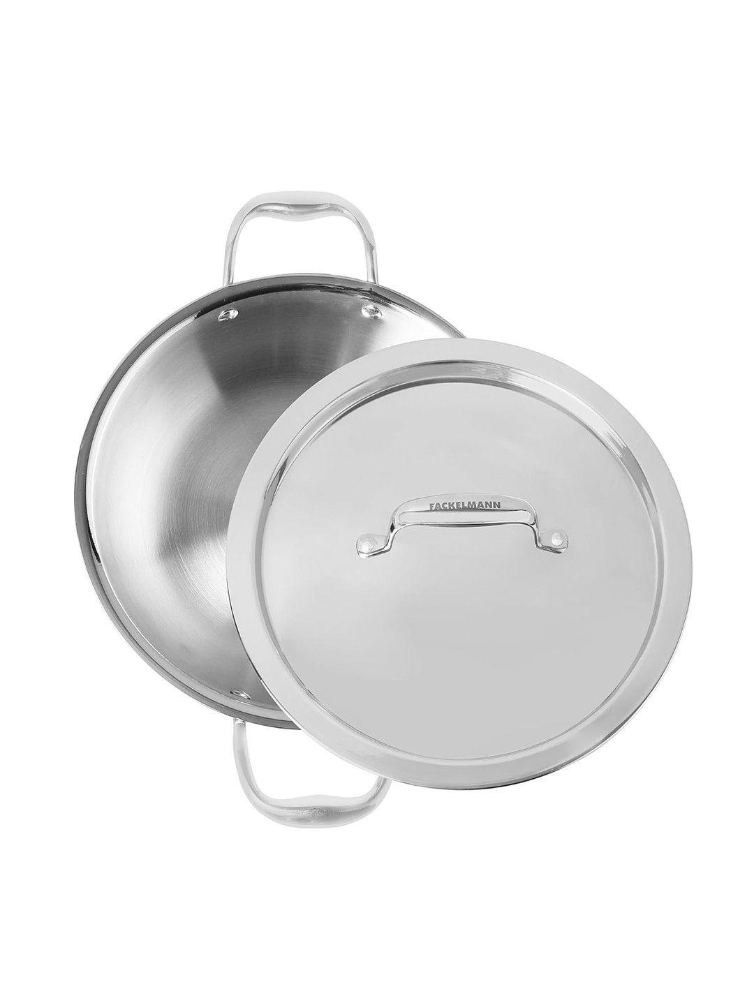 Fackelmann 2 Pieces Triply Kadai with Stainless Steel Lid 3.75 L