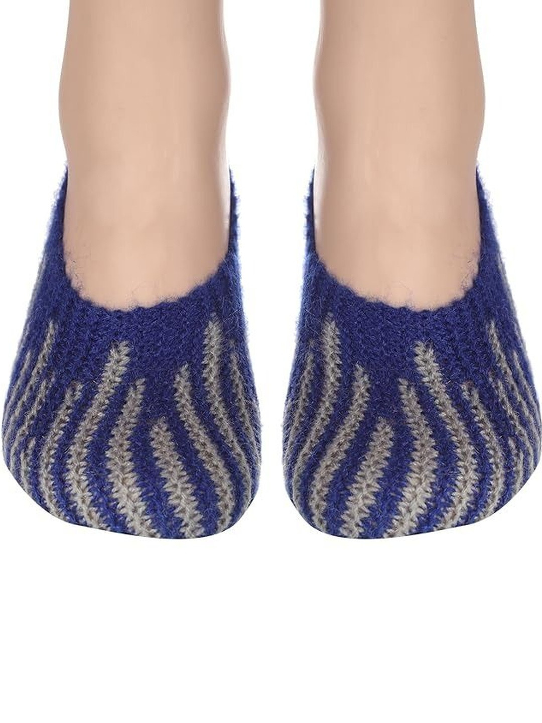 kcsocks Set Of 3 Women Patterned Handmade Pure Wool Ankle Length Socks