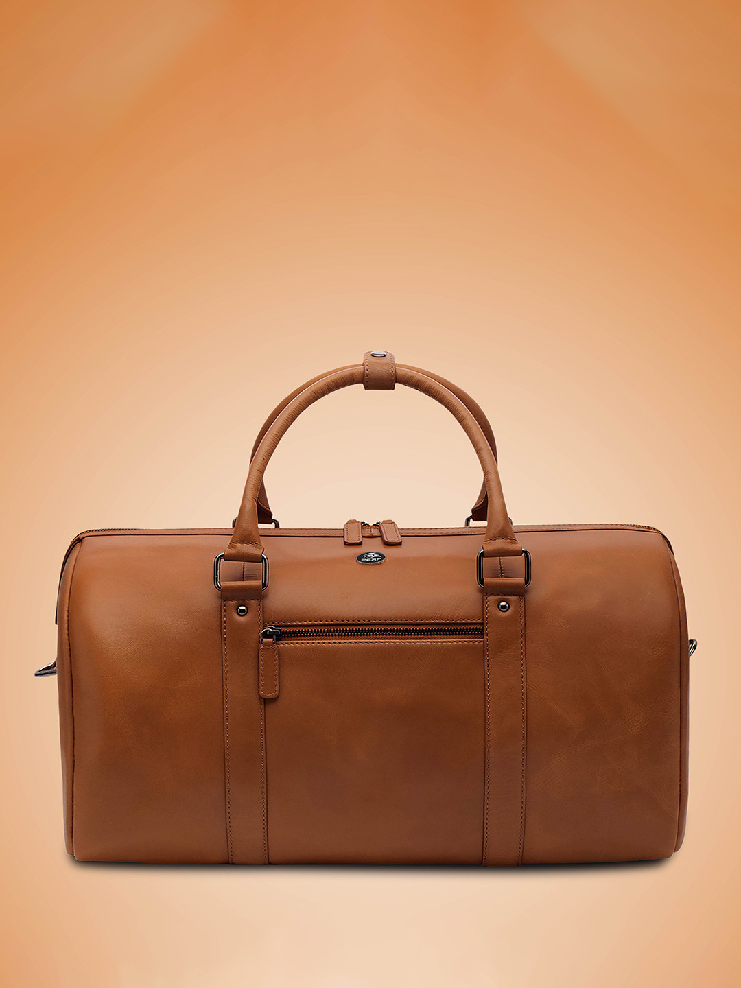 PERF Unisex Travel, Gym & Weekend Leather Duffel Bag With Two Short Handles