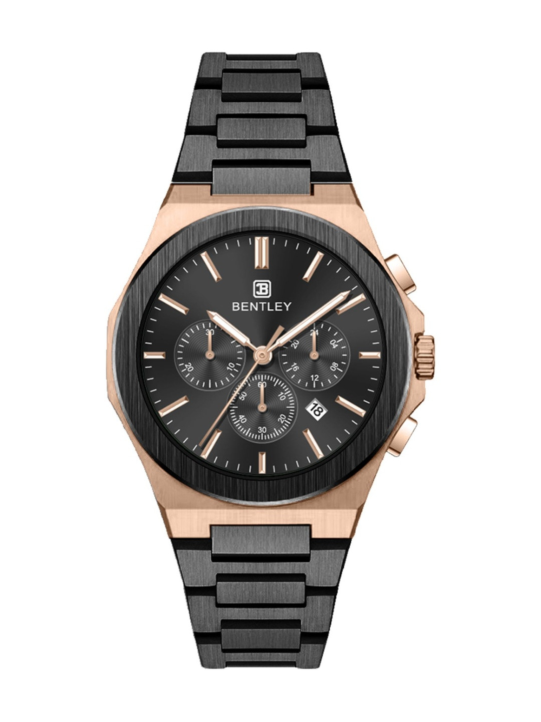 BENTLEY Men Stainless Steel Bracelet Style Straps Analogue Watch BL-12-41