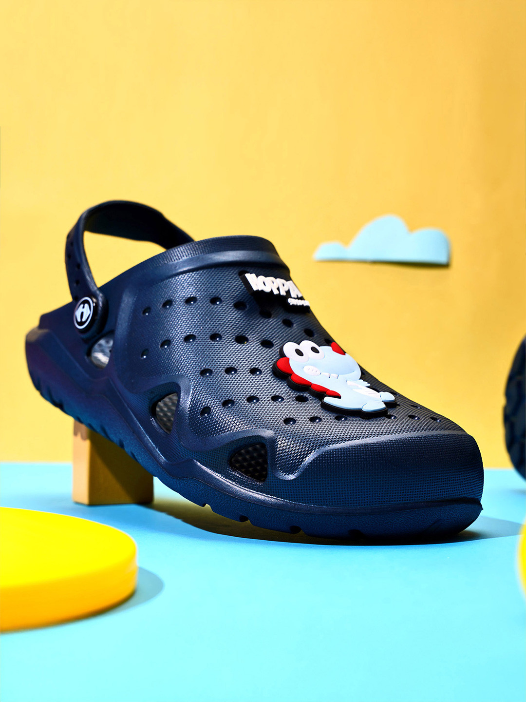 Hoppa Croco Navy Kids Clogs