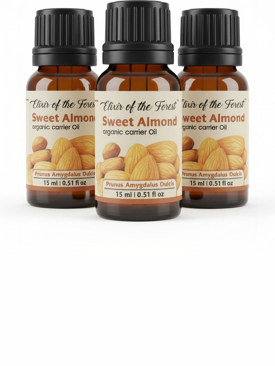 ELIXIR OF THE FOREST Set Of 3 Sweet Almond Oil - 15 ml Each