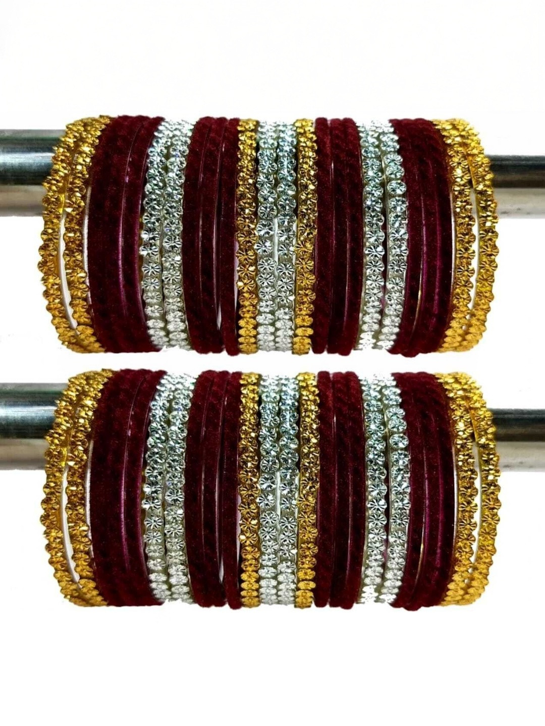 Shasmi Set Of 48 Stone-Studded Bangles