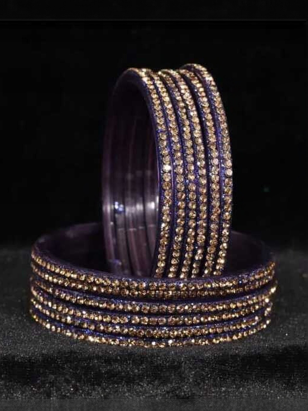 Adiba Fashion Factory Set Of 12 Stone Studded Bangle