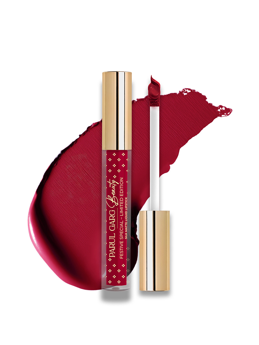 Parul Garg Silk Matte Liquid Lipstick - 2.5 ml - Suhaag (Deep Red)