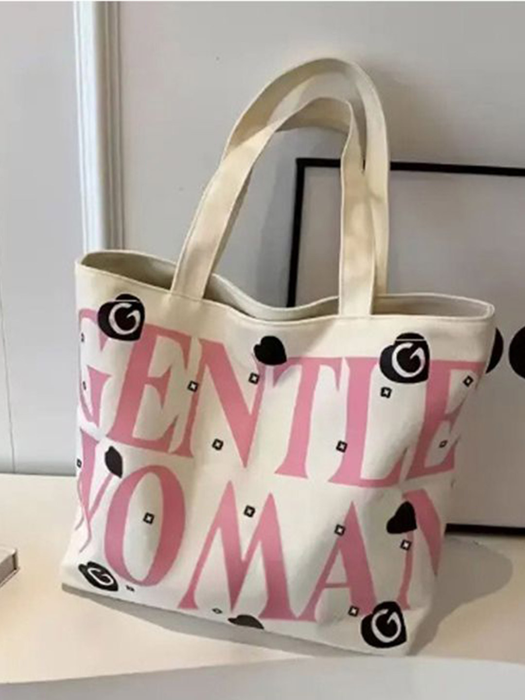 the sack co Large canvas Tote Shopper Handheld Bag