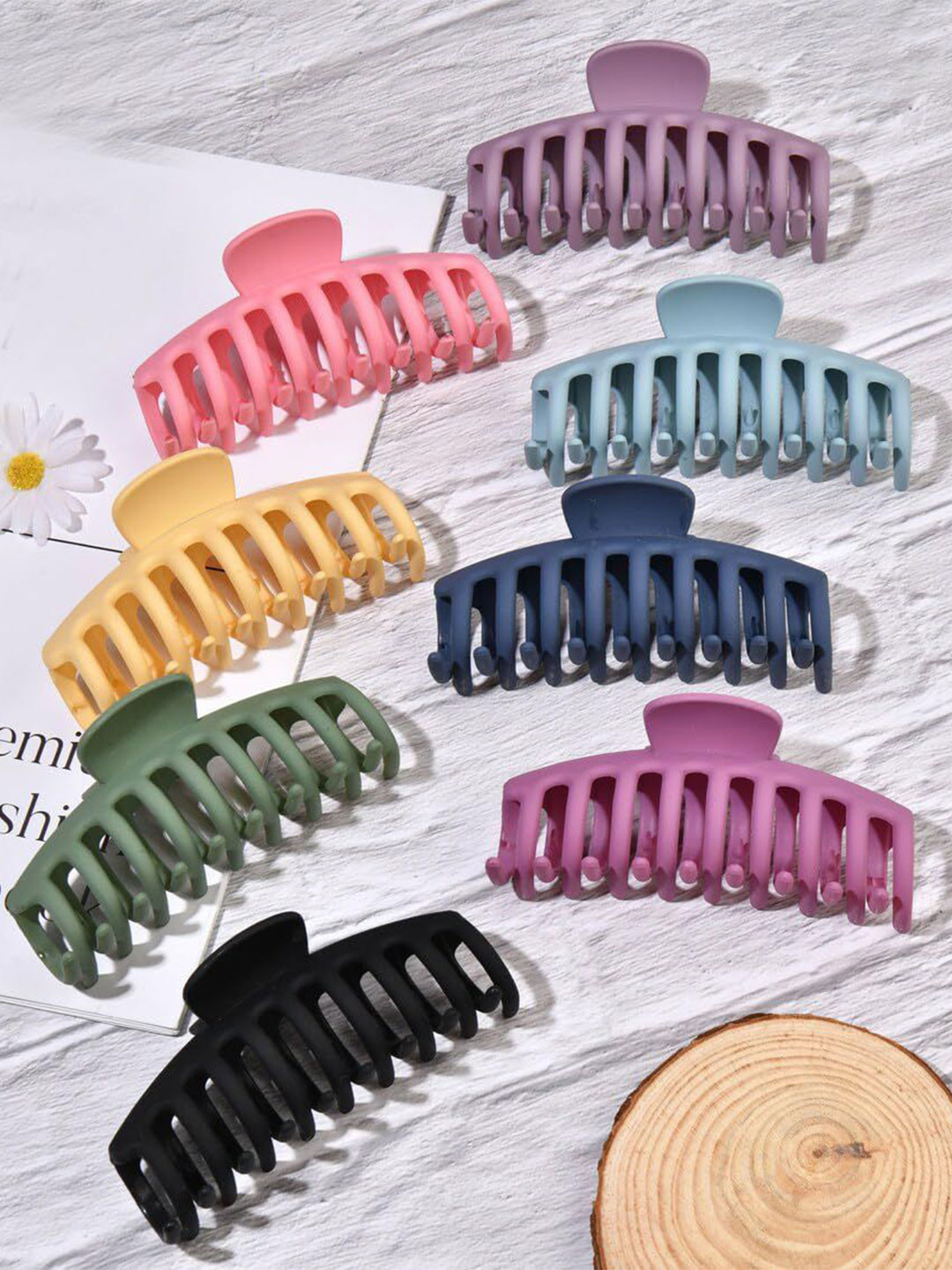 DailyObjects Women Set of 3 Large Hair Clutchers Hair Claw Strong Pins