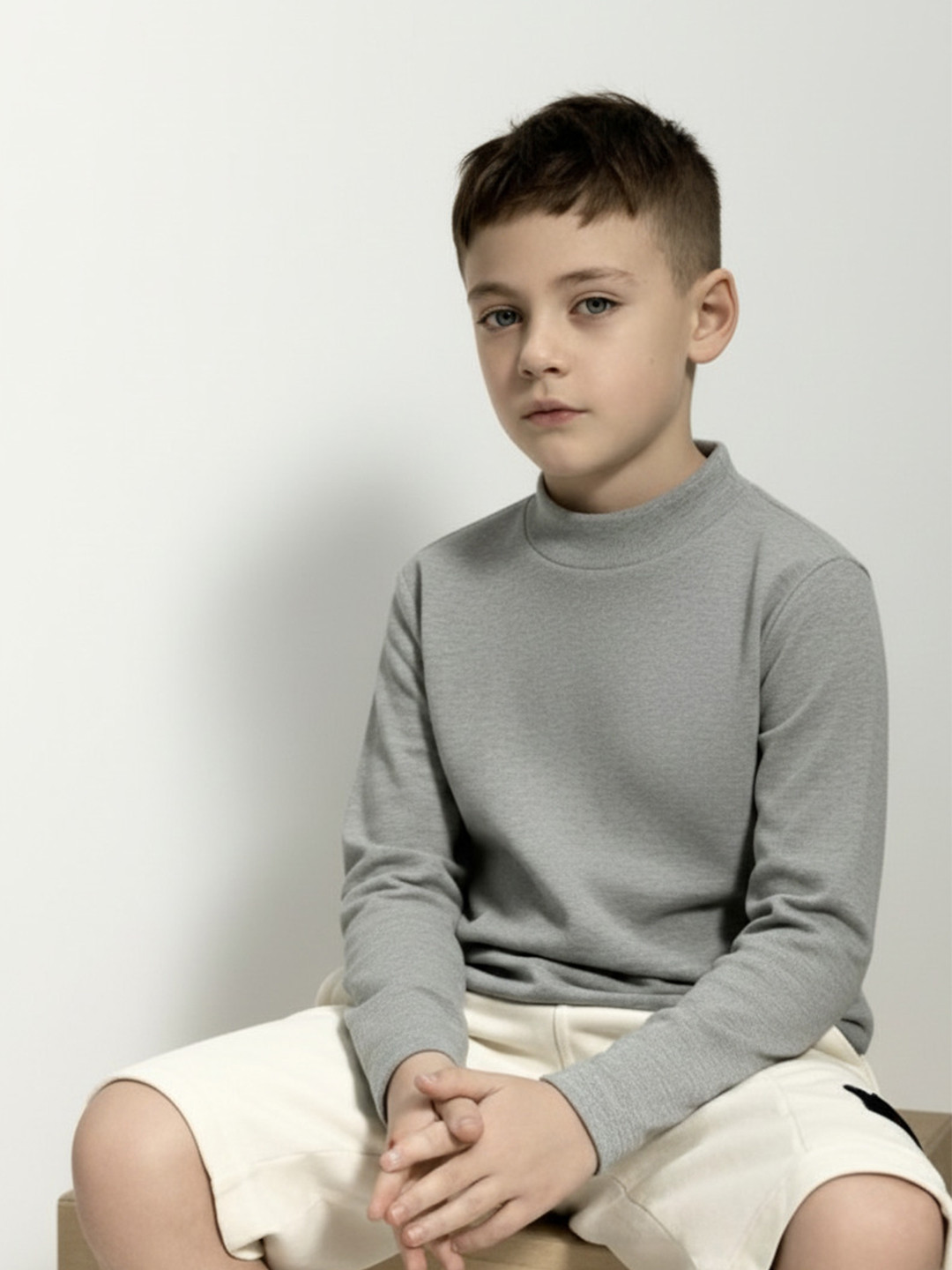 CLOTHIFY Boys High Neck T-shirt