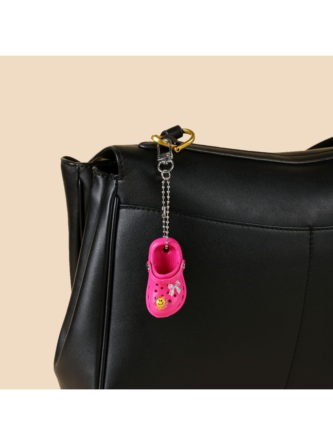 SALTY Pink Bow Mini Crocs Bag Charm