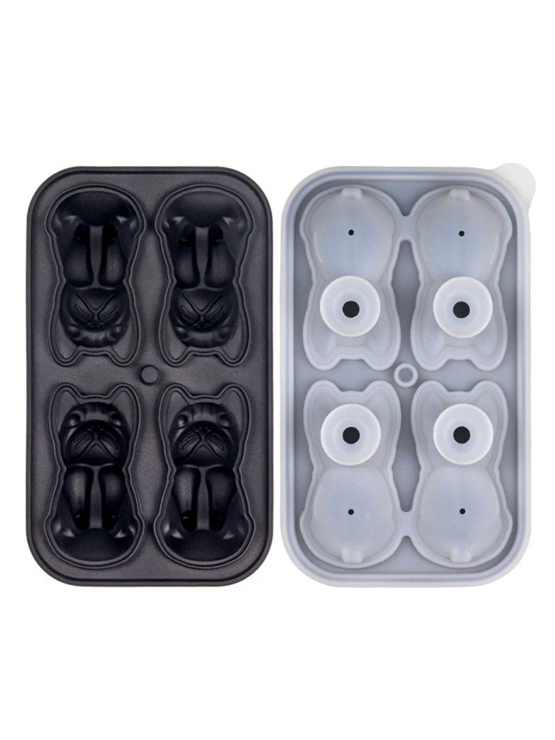 SMOKEY COCKTAIL Set Of 2 White Smokey Cocktail Fun Dog Ice Tray