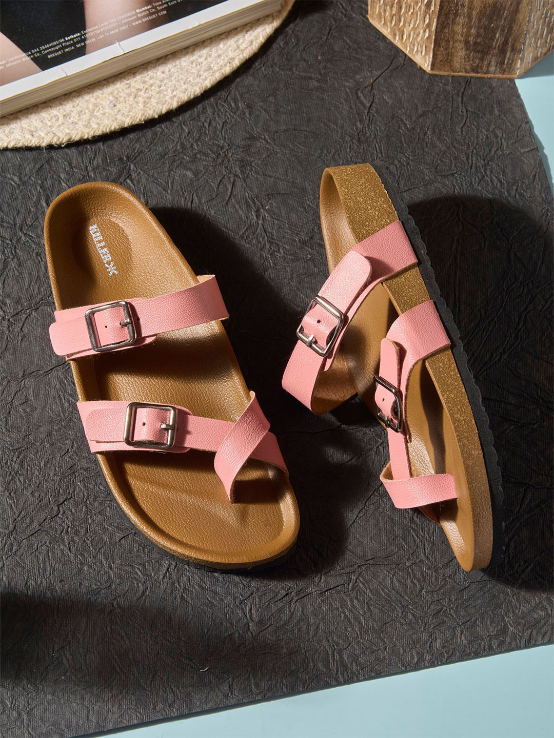 Killer Women Stylish Dual Strap Buckle Design Comfort Sandals