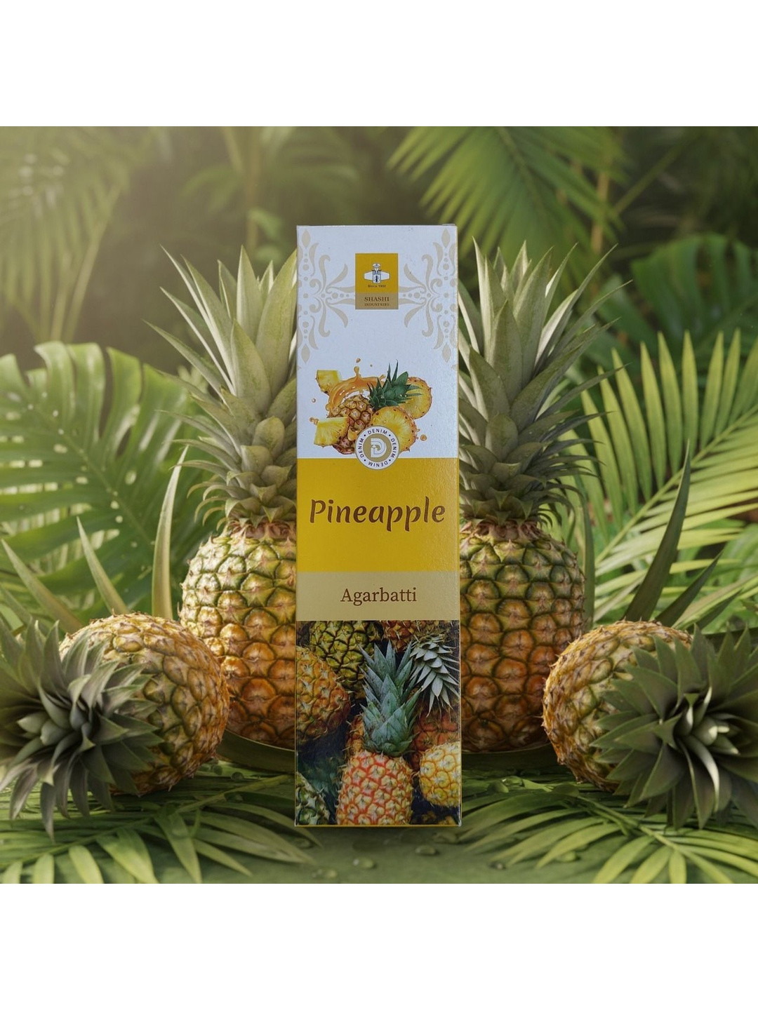 SHASHI DENIM 6Pcs Yellow Pineapple Incense Sticks