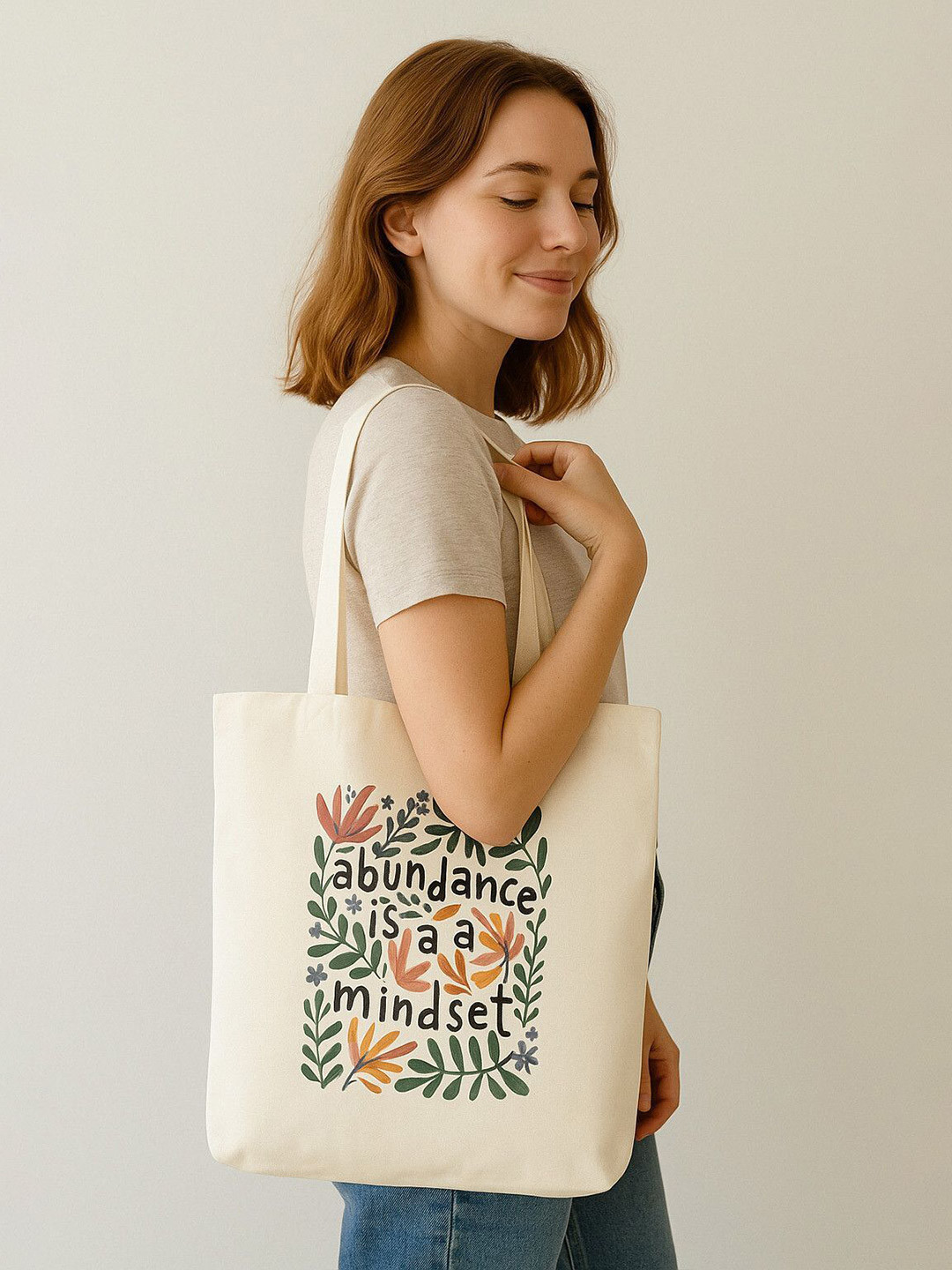 the sack co Printed Shopper Tote Bag with Bow Detail