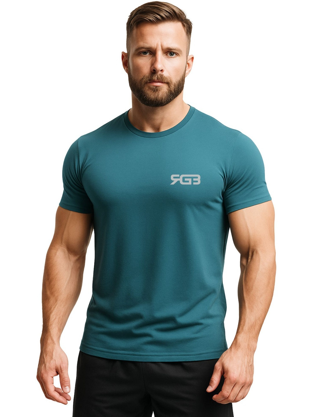 3Colors Men Pack of 3 Dry Fit Solid RGB Logo T-shirts