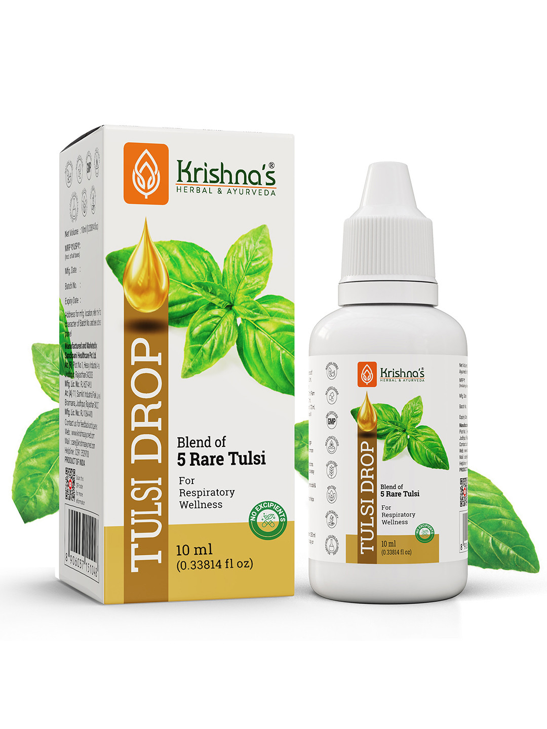 Krishna's Herbal & Ayurveda Tulsi Drop - 10 ml