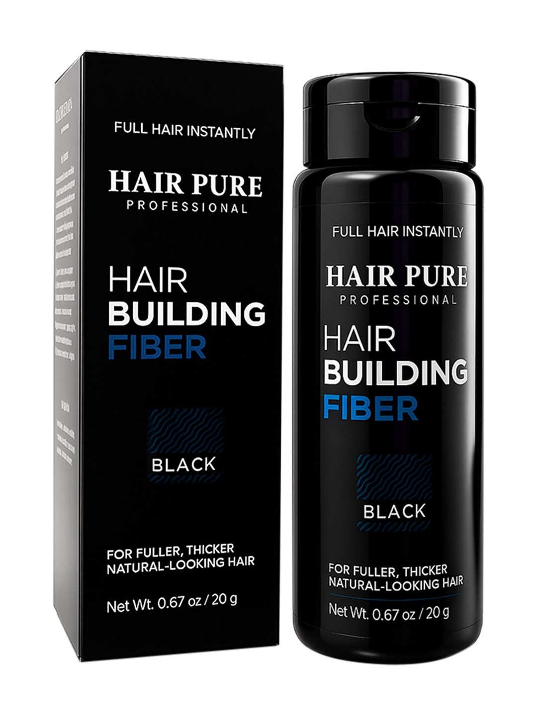 Hair Pure Hair Building Fiber For Natural Looking Hair - 20 g - Black