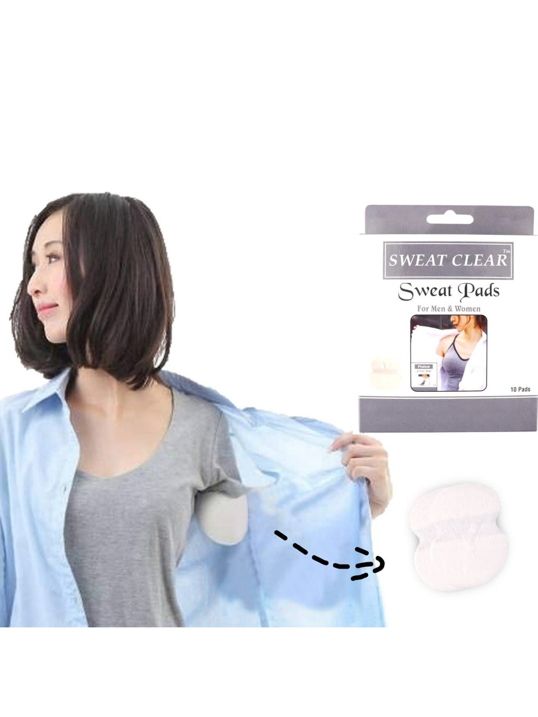 Sweat Clear Underarm Sweat Pads - 10 Pads