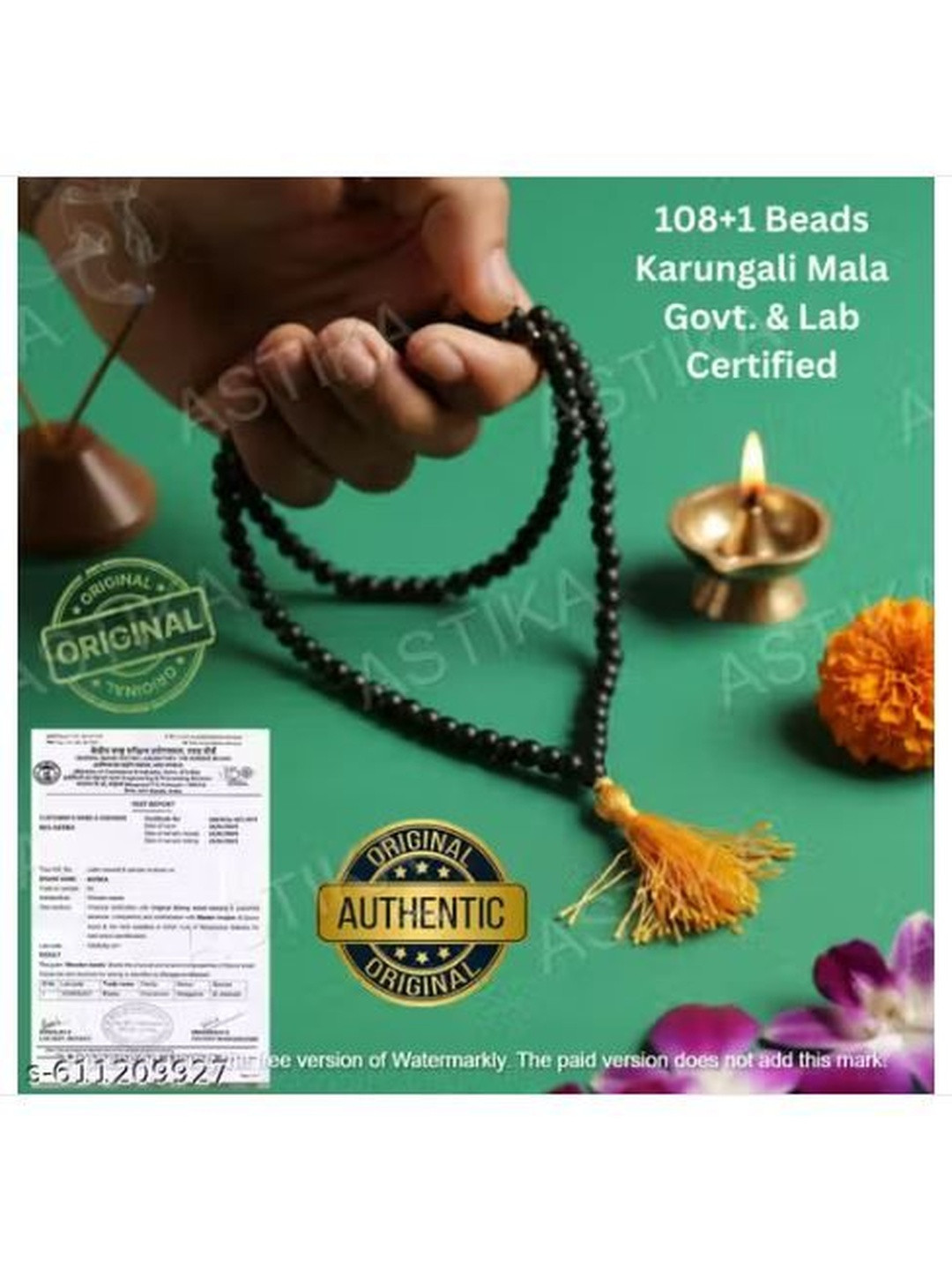 HEALINGGEMS Men Silver-Plated Handcrafted Necklace