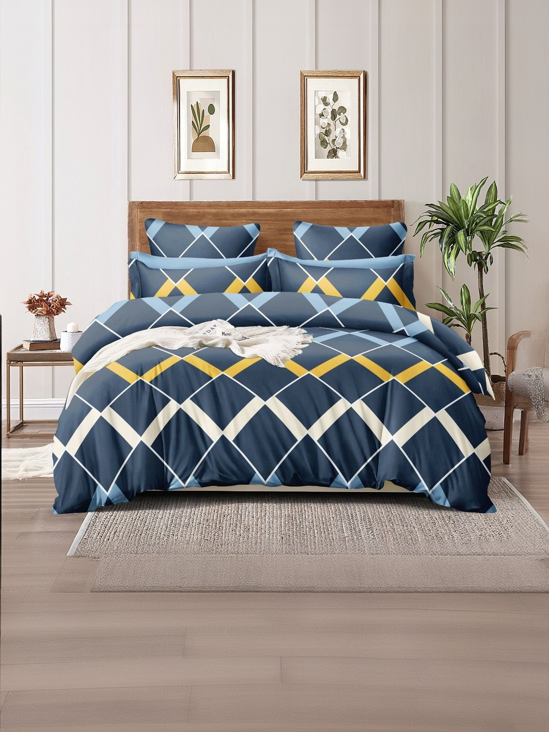 Homybees 220 TC Bedsheet with Pillow Covers