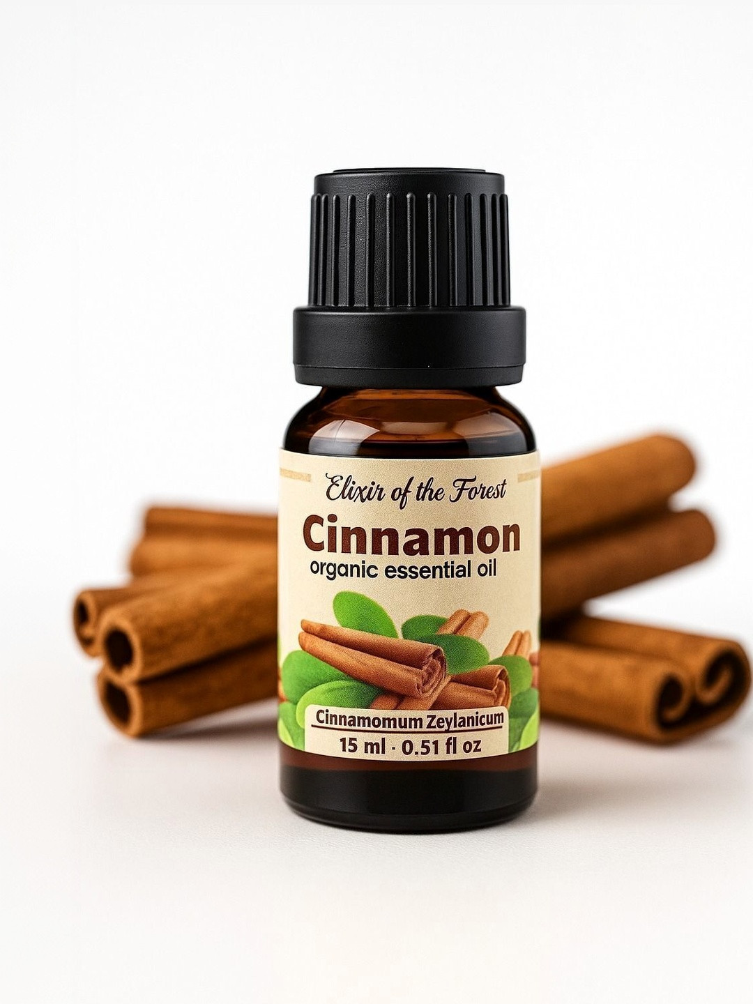 ELIXIR OF THE FOREST Cinnamon Essential Oil For Skin & Warm Massages - 15 ml