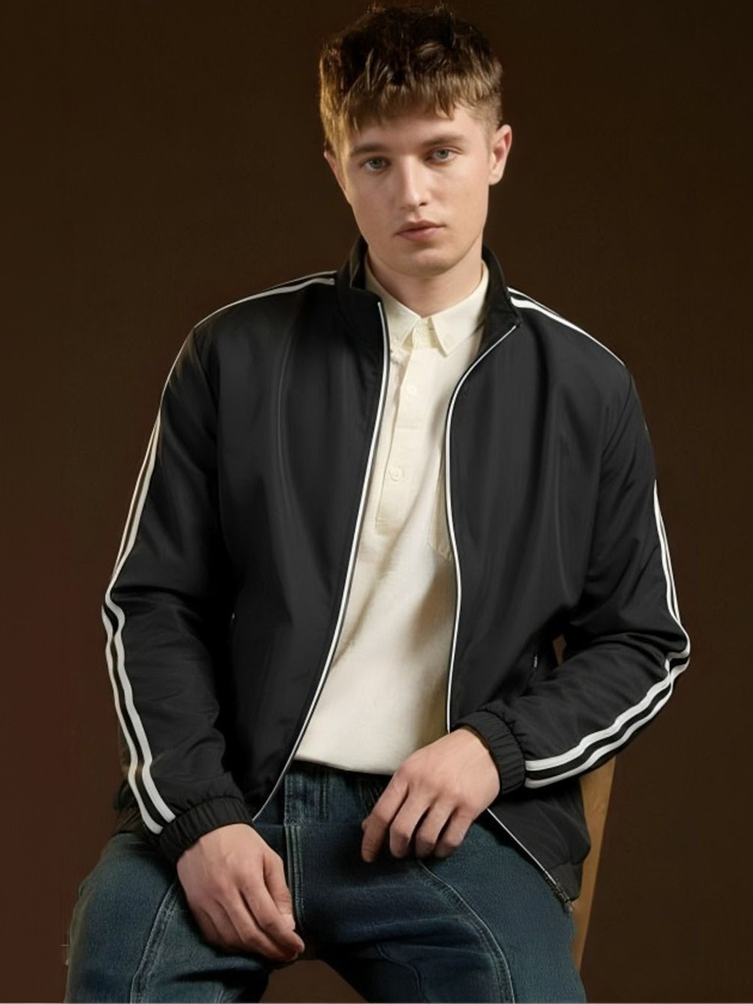 MAYKR Men Colourblocked Lightweight Running Sporty Jacket