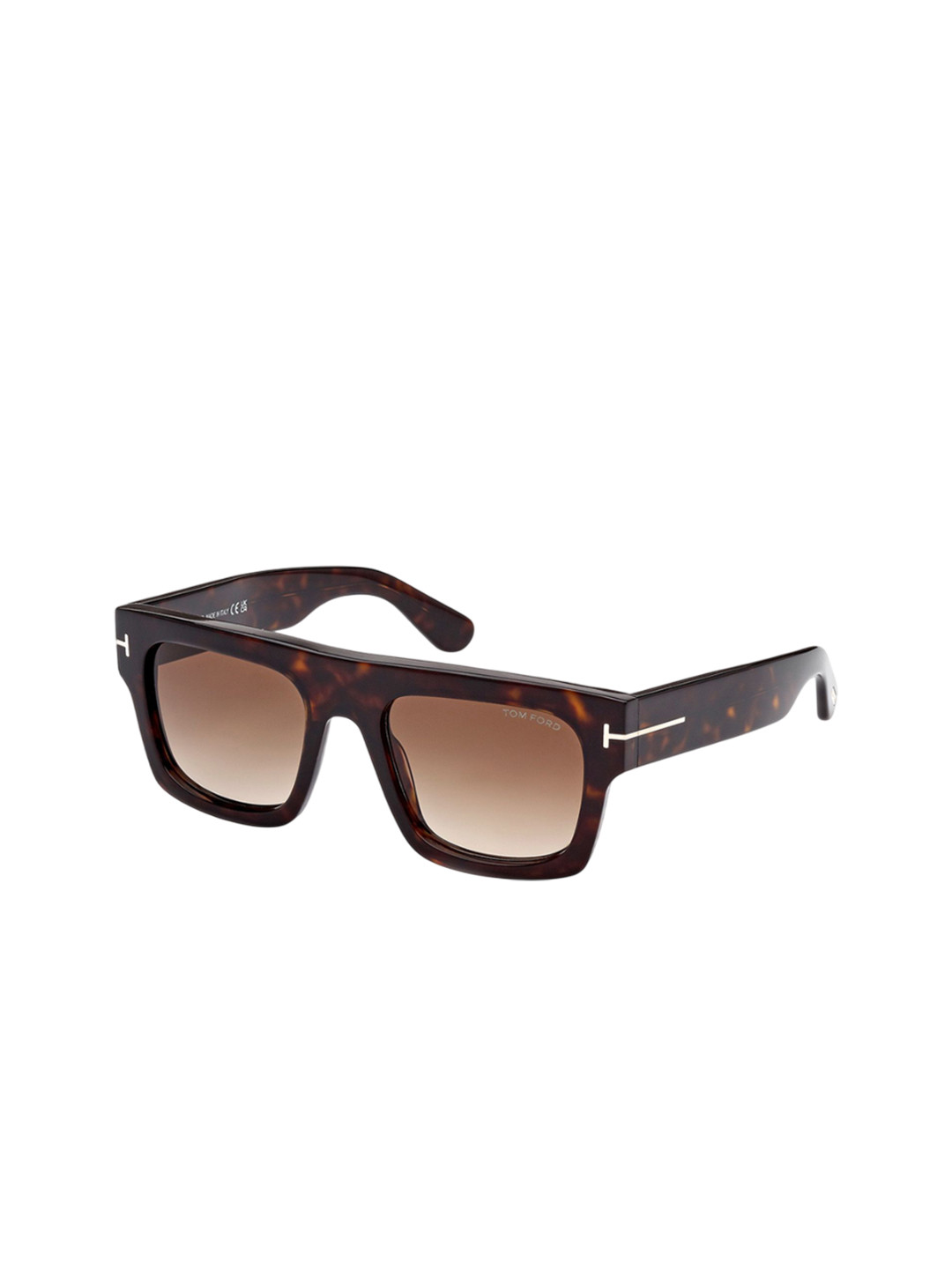 Tom Ford Men Brown Lens & Brown Square Sunglasses with UV Protected Lens FT0711 53 52F