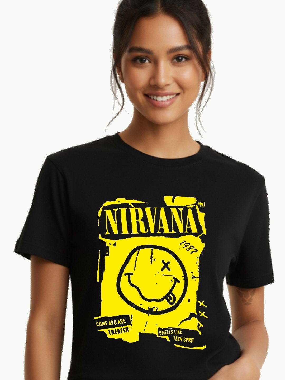 Freaks Women Printed Pure Cotton Bio Finish T-shirt