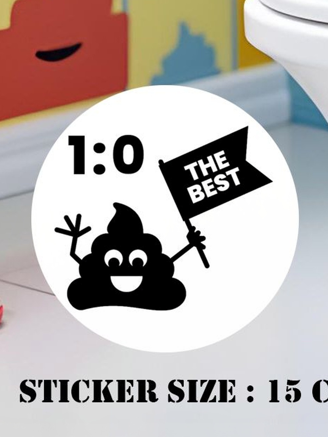 Gopalvilla Printed Waterproof Toilet Stickers