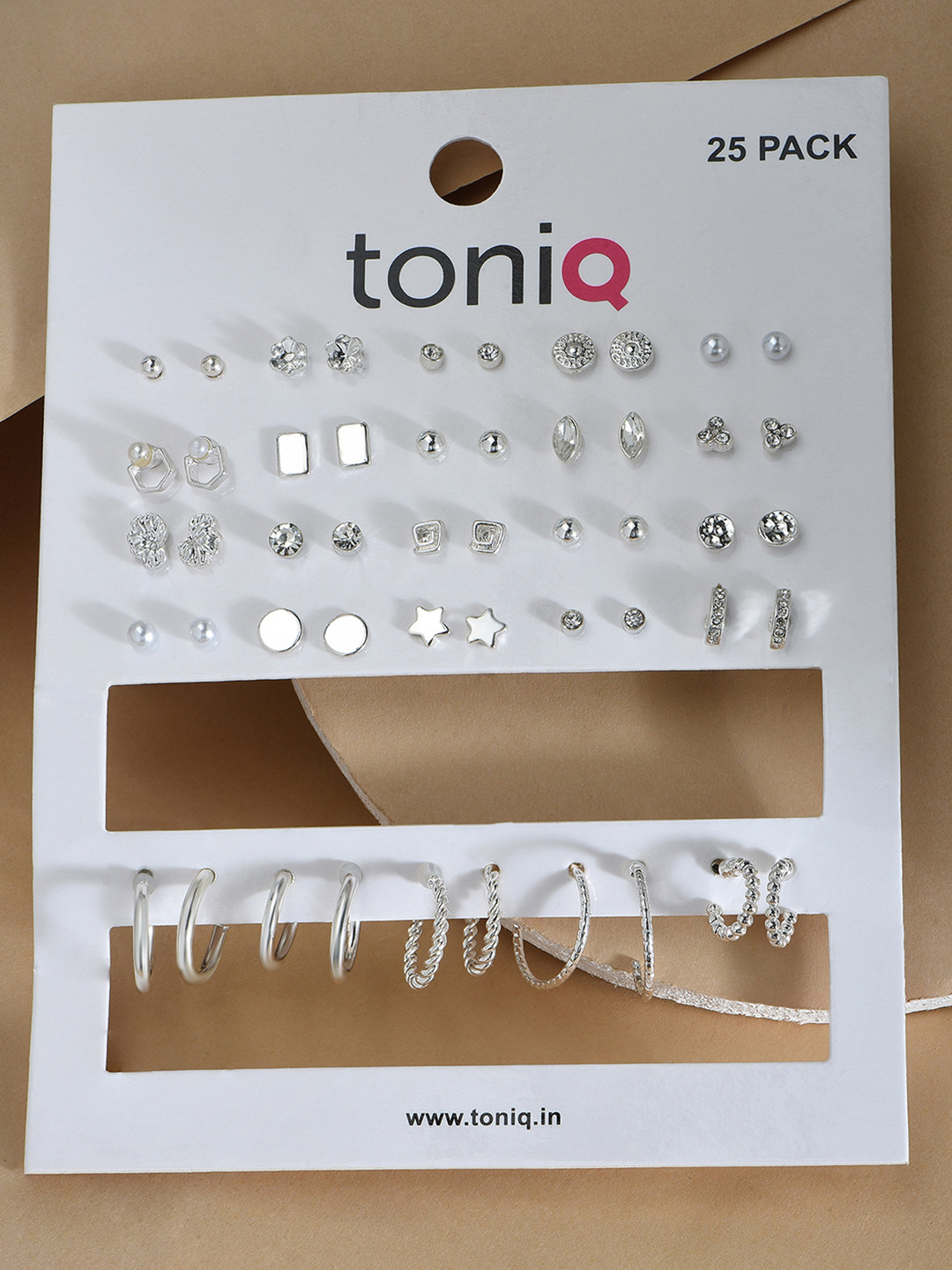 ToniQ Women Pack Of 25 Studs Earrings