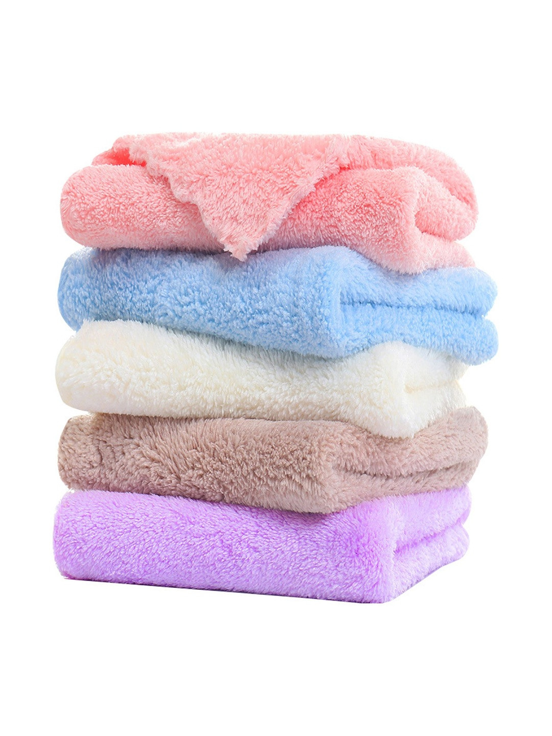 Satisfyn 5-Pcs Plain Microfiber 400 GSM Face Towel