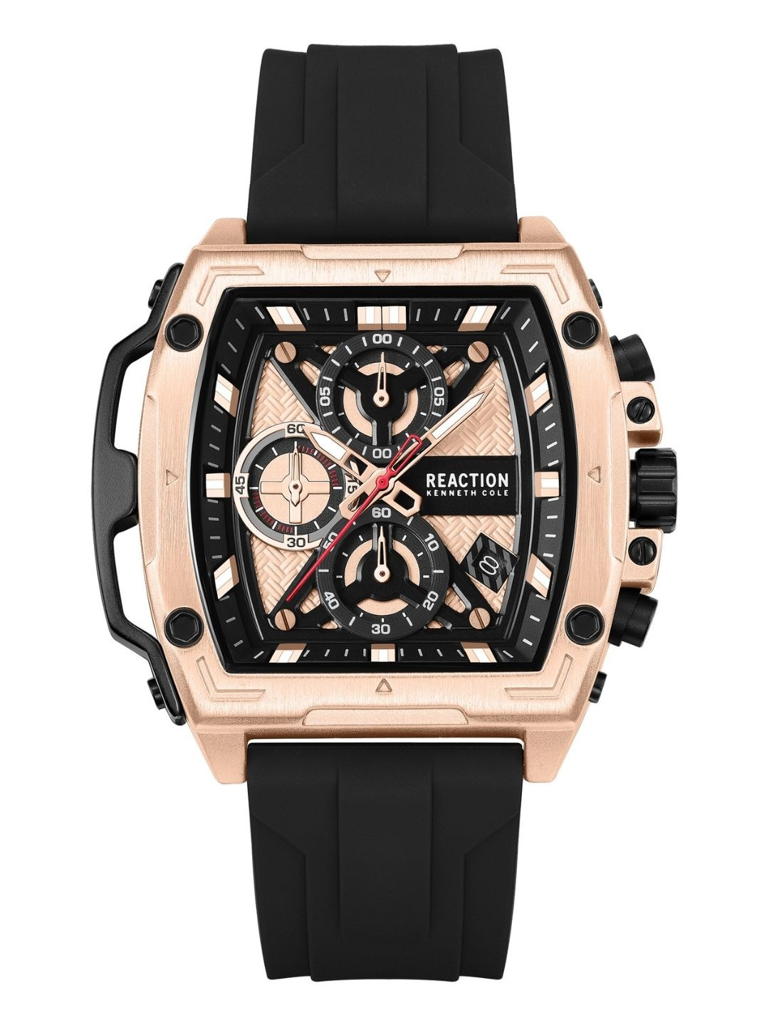 REACTION KENNETH COLE Men Rectangular Dial & Straps Analogue Watch KRWGO0071202