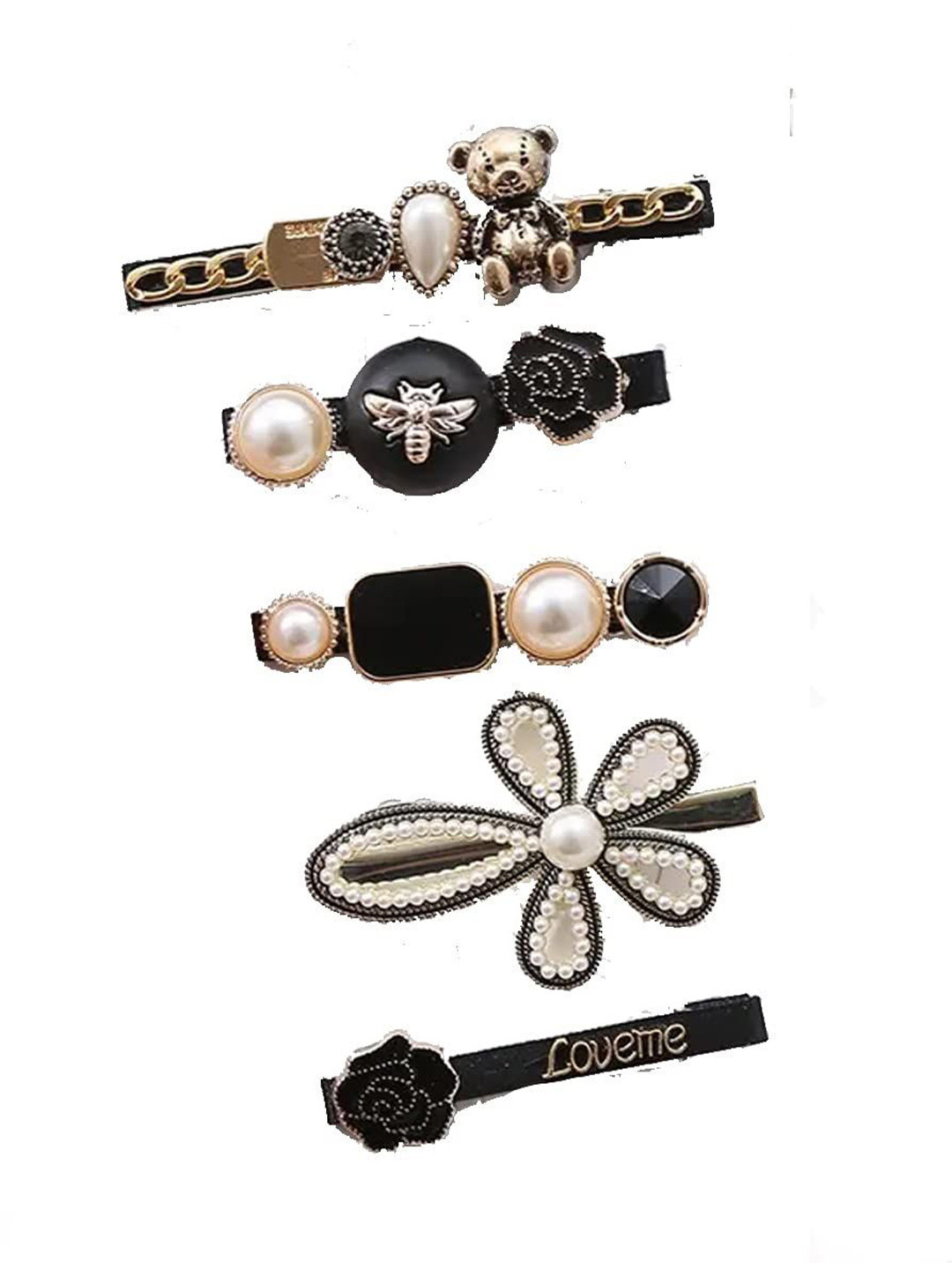 Axpro Women Set of 5  Korean Alligator Hair Clip