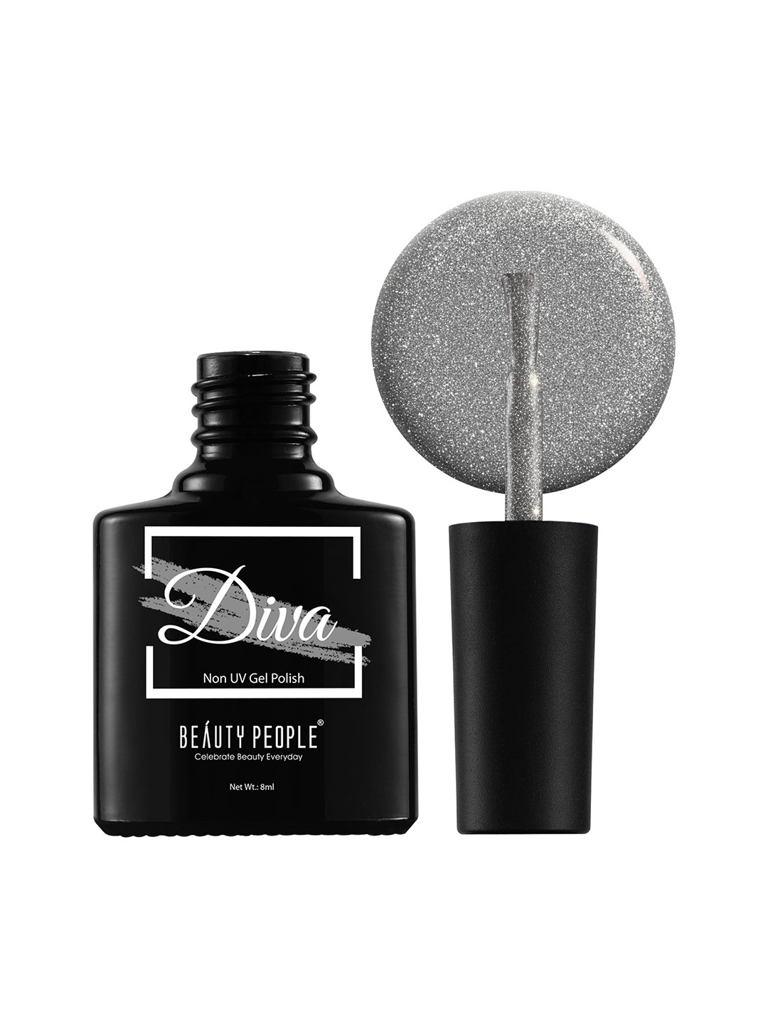 Beauty People Diva Long Lasting Non UV Gel Nail Polish 8ml - Starlight Silver 26