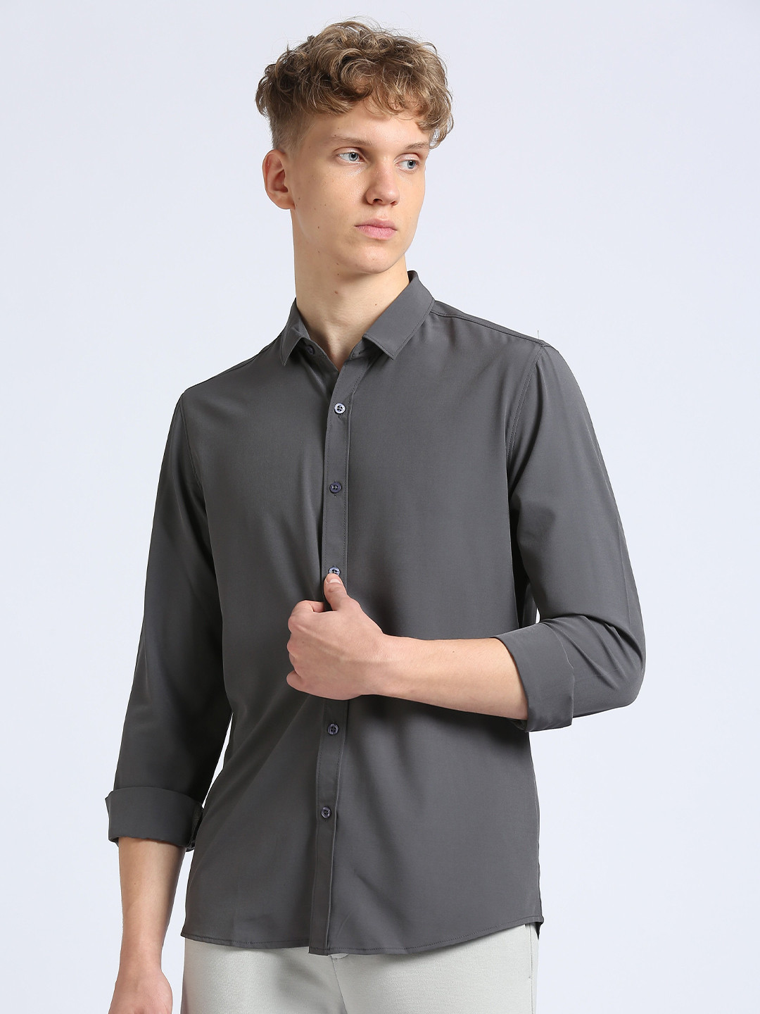 Integration Men's 4-way Stretchable Ultra-Comfort Formal Shirt