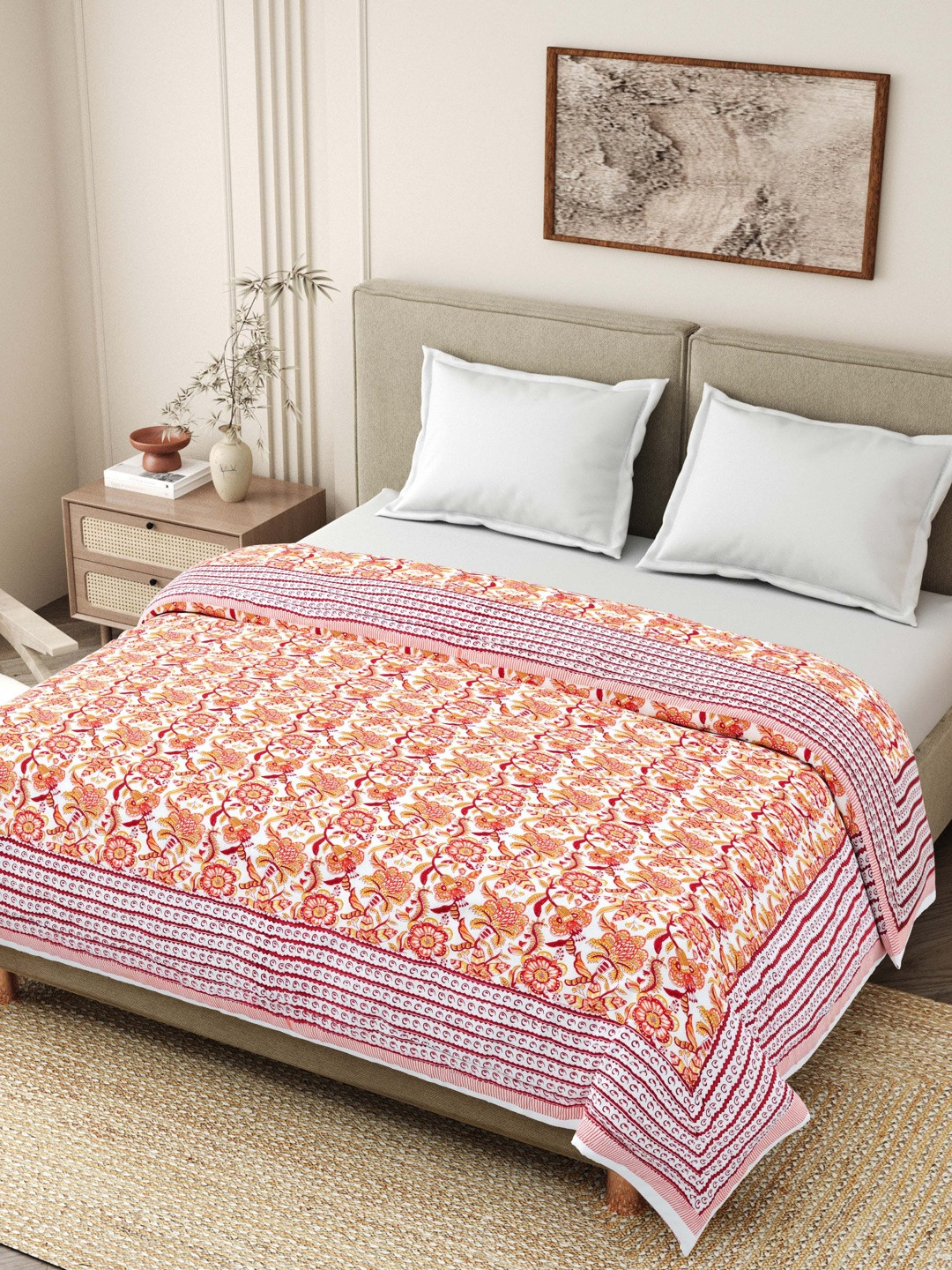 The Craft Monk Ethnic Motifs Mild Winter Pure Cotton 350 GSM Quilt